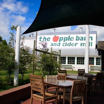 Enjoy hard cider in the outdoor seating area and immerse yourself in Applewood Valley.