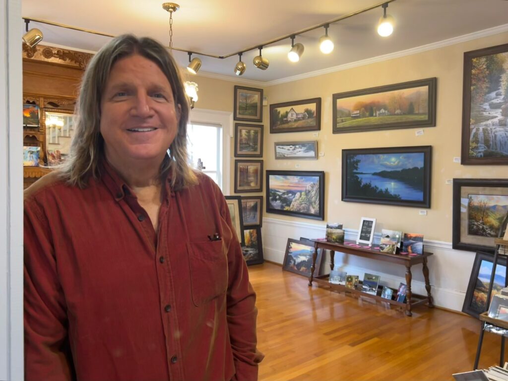 Robert A Tino, artist in the Smoky Mountains